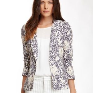 Joie Leopard Linen Blazer